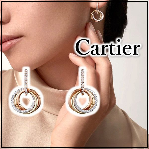 カルティエ ピアス トリニティ ダイヤモンド