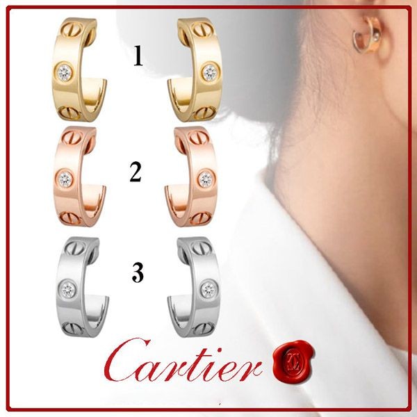 カルティエ Love ピアス B8022900