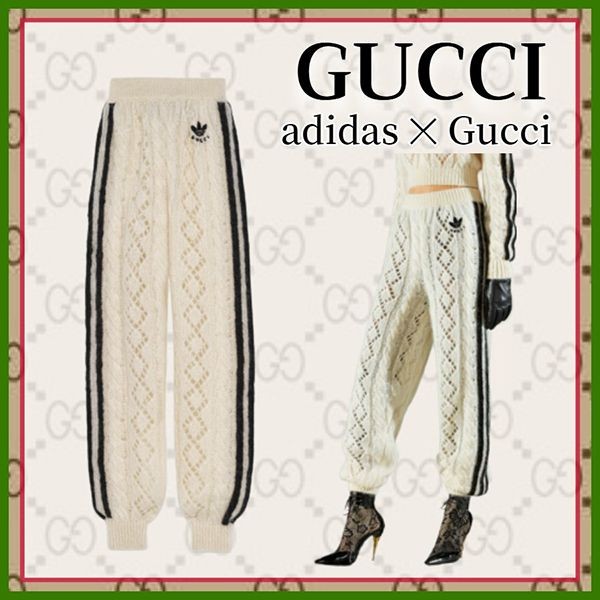 グッチ×アディダス モヘアパンツ